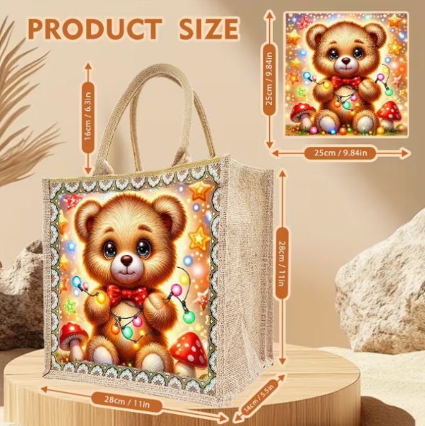 Diamond Painting Tragtasche Teddybär